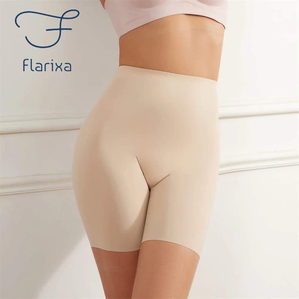  foto del producto Bragas sin costuras de cintura alta para mujeres Control de barriga Levantamiento de cadera seda.