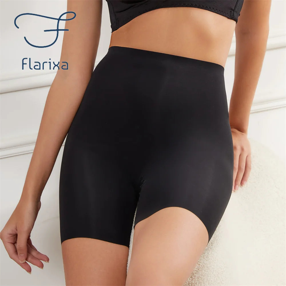   foto del producto Bragas sin costuras de cintura alta para mujeres Control de barriga Levantamiento de cadera seda.